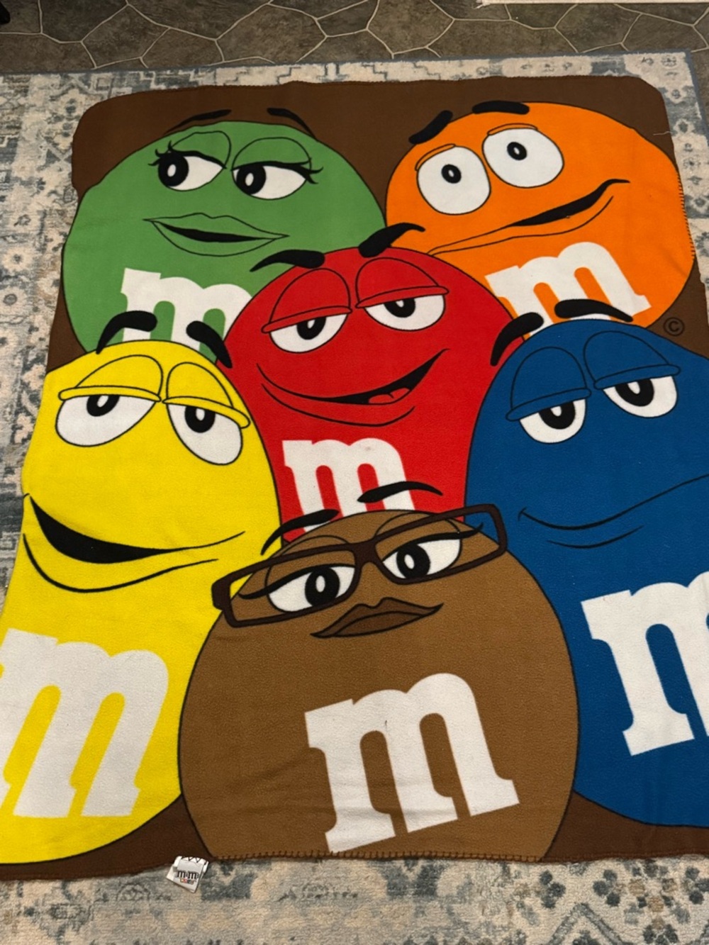 M&M'S Plush Character Throw - Red, Yellow, Blue, Green, Orange, Brown